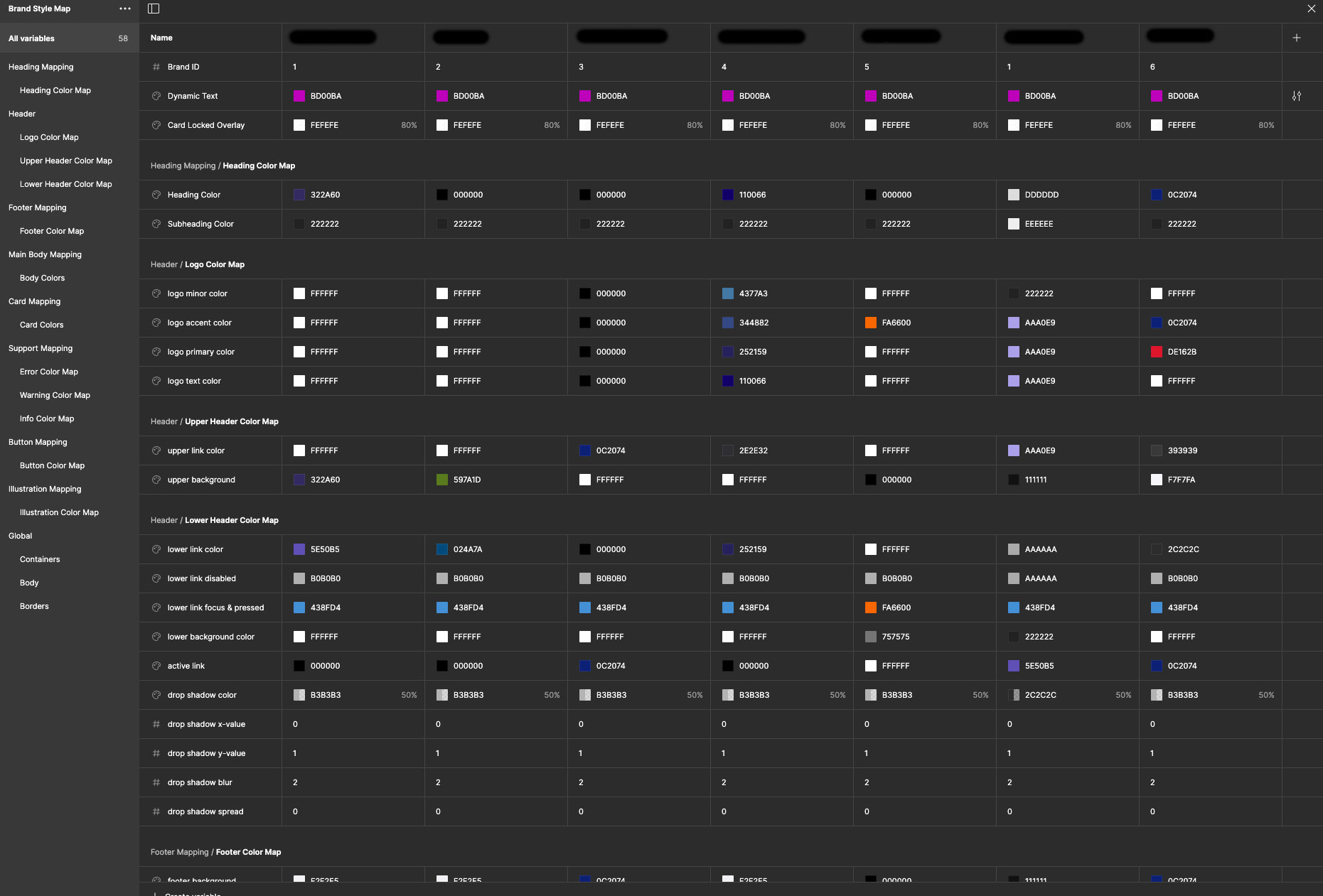 Design System Color Swatches Sample